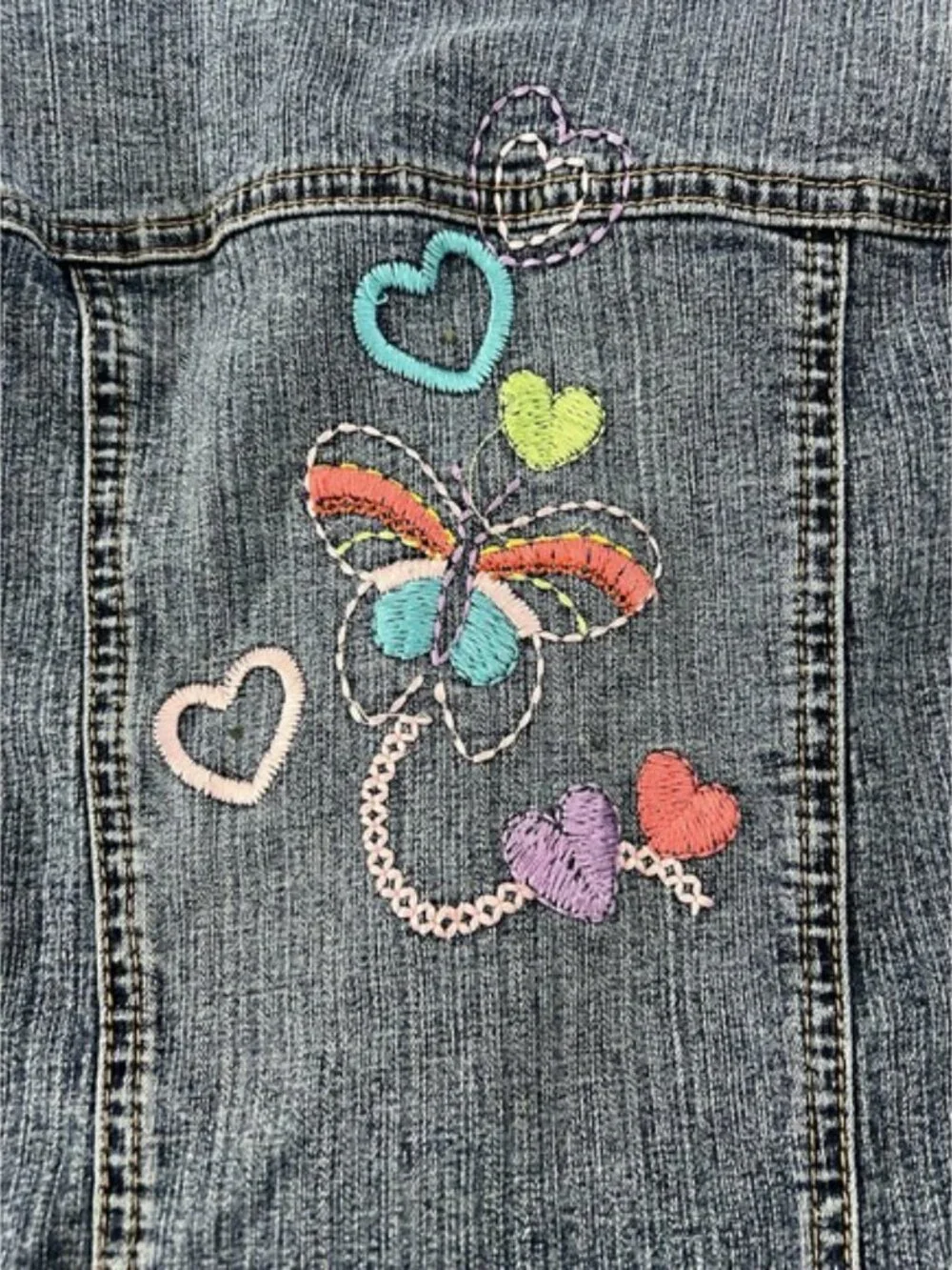 The Origial Arizona‎ Jean Company Girl Denim Jacket Size 6X Pre Own